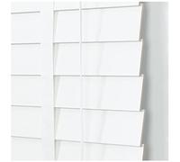 Solid Wood Venetian Blinds Waterproof Insulation White Horizontal Window Shades 110x112cm/43x44in Perfect for Indoor & Outdoor Privacy Stylish Home Decor