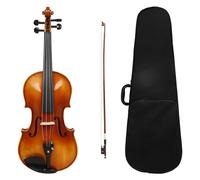 Solid Wood Viola with Carry Case and Bow String Musical Instrument Student Beginner Natural Color 16" Viola Set