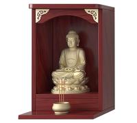 Solid Wood Wall Mounted Altar Shelf, Chinese Meditation Table, Home Pooja Cabinet for Prayer, Ideal for Living Rooms and Small Spaces