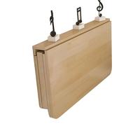 Solid Wood Wall-Mounted Fold-Down Dining Table Space-Saving Drop-Leaf Breakfast Bar for Kitchen & Living Room Foldable Design with Brackets