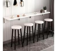 Solid Wood Wall Mounted Foldable Dining Table, Space-Saving Computer Table for Small Apartments, Floating Restaurant Bar Table, Perfect for Limited Spaces