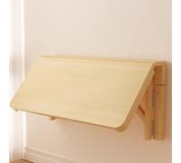 Solid Wood Wall Mounted Folding Desk,Wall Mounted Folding Workbench，Flip Wall Mounted Table，Easy To Install， Can Be Laid Flat For Use，Suitable For Bedroom,living Room， Balcony, Office, Kitch LWX
