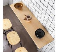 Solid Wood Wall-mounted Folding Workbench、Folding Dining Table With Adjustable Metal Bracket，Suitable For Small Spaces，Easy To Install，Suitable For Bedroom, Balcony, Office, Kitchen, Living Room. LWX