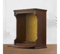 Solid Wood Wall-Mounted Meditation Altar Table with Retractable Drawer for Home Worship and Temple Display