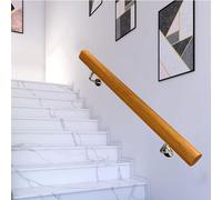 Solid Wood Wall Mounted Non Slip Grab Bar il for Stairs Indoor Home Loft Decking Stairs 6.6 FT 30 450cm Wooden Staircase Railings