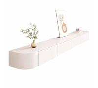 Solid Wood Wall Mounted TV Cabinet - 55.1in Floating Media Unit with Drawers - Stylish Storage for Living Room Perfect for TVs & Entertainment Systems.