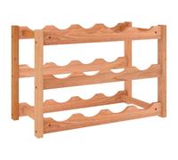 Solid Wood Walnut Wine Rack for 12 Bottles Whisky Bottle Holder vidaXL