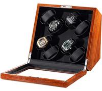 Solid Wood Watch Winder 8 Automatic Watch Winder Box with Quiet Motor Glass Top ac Adapter Battery USB Powered Accessories, Velvet Lining,