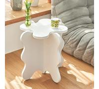 Solid Wood Wave Side Table for Bedroom or Bedside, Simple and Stylish Design