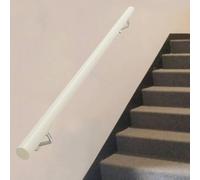 Solid Wood White Stair Handrail - 7ft/210cm Modern Indoor & Outdoor Banister, Durable & Stylish, Multiple Length Options for Stairs