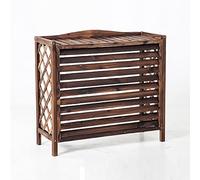Solid Wood Window Air Conditioner Fence Screen,Heavy Duty Outdoor Privacy Ac Shelf,Condensing Unit Protective Cover,Air Conditioner Privacy Fence Decorative Screen,Air Conditioning Cover,Flower Stand