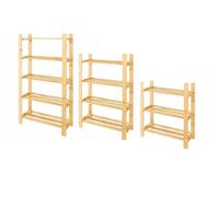 Core Products 3 Shelf Pine Slatted Storage Unit - Pre Sanded Solid Pine