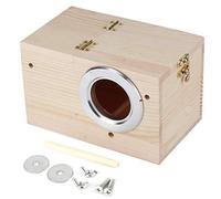 Solid Wooden Bird House Incubation Breeding Box for Parrots Budgies Birds Perch Keep Warm, Garden Decoration Accessories
