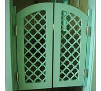 Solid Wooden Half Door with Metal Hinges, Easy to Install Swing Gate for Hallway Kitchen Doorway Bar Porch