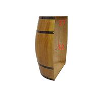 Solid Wooden Oak Wine Barrel Half-Barrel Lid & Barrel Bottom Wall-Mounted Decoration for Winery Bar, Wedding Photography Props