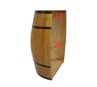 Solid Wooden Oak Wine Barrel Half-Barrel Lid & Barrel Bottom Wall-Mounted Decoration for Winery Bar, Wedding Photography Props