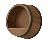 Solid Wooden Oak Wine Barrel Half-Barrel Lid & Barrel Bottom Wall-Mounted Decoration for Winery Bar, Wedding Photography Props