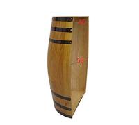 Solid Wooden Oak Wine Barrel Half-Barrel Lid & Barrel Bottom Wall-Mounted Decoration for Winery Bar, Wedding Photography Props