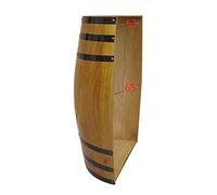 Solid Wooden Oak Wine Barrel Half-Barrel Lid & Barrel Bottom Wall-Mounted Decoration for Winery Bar, Wedding Photography Props