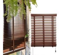 Solid Wooden Venetian Blinds - Blackout Horizontal Shades for Windows Light-Filtering Room Dividers Ideal for Living Rooms Studies & Bedrooms Size 70x130cm/28x51in