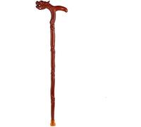 Solid Wooden Walking Cane Wood Canes Cane Elderly Crutches Solid Wood Walking Stick Fine Carving Crested Head Faucet Handle Implied Auspicious Elderly Supplies Walker Long Can Be Truncated for Elderly