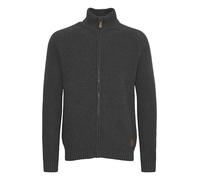 Solid Xenos Men's Cardigan Chunky Knit Jacket with Funnel Neck Made of 100% Cotton