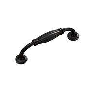 Solid Zinc Alloy Cabinet Handles Modern Vintage Drawer Knobs Cupboard Wardrobe Door Handles Furniture, Red Bronze 96mm (Black 96mm 1)