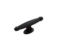 Solid Zinc Alloy Cabinet Handles Modern Vintage Drawer Knobs Cupboard Wardrobe Door Handles Furniture, Red Bronze 96mm (Black 1)