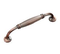 Solid Zinc Alloy Cabinet Handles Modern Vintage Drawer Knobs Cupboard Wardrobe Door Handles Furniture, Red Bronze 96mm (Red Bronze 128mm 1)