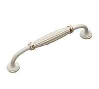 Solid Zinc Alloy Cabinet Handles Modern Vintage Drawer Knobs Cupboard Wardrobe Door Handles Furniture, Red Bronze 96mm (Ivory White 128mm 1)