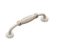 Solid Zinc Alloy Cabinet Handles Modern Vintage Drawer Knobs Cupboard Wardrobe Door Handles Furniture, Red Bronze 96mm (Ivory White 96mm 1)