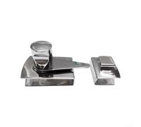 Solid Zinc Alloy Glass Door Lock Anti-Rust Chrome(Bright Chrome) | 90-degree thumb turn, keyless privacy, zinc alloy body, brass bolt, humid resistant