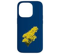 Solidago Gigantea Wildflower Botanical Vector Illustration Case for iPhone 14 Pro