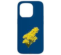 Solidago Gigantea Wildflower Botanical Vector Illustration Case for iPhone 15 Pro