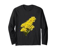 Solidago Gigantea Wildflower Botanical Vector Illustration Long Sleeve T-Shirt