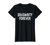 Solidarity Forever Labor Day 2024 Value Graphic T-Shirt, Women, Black, S