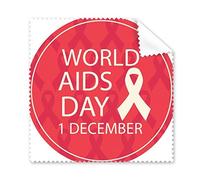 Solidarity Symbol 1st December World AIDS Day Red Ribbon HIV Awareness Glasses Cloth Cleaning Cloth Phone Screen Cleaner 5pcs