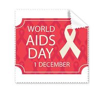 Solidarity Symbol World AIDS Day 1st December Red Ribbon HIV Awareness Glasses Cloth Cleaning Cloth Phone Screen Cleaner 5pcs