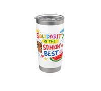 Solidarity Watermelon Men Women Liberal Progressive Stainless Steel Insulated Tumbler