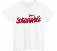 Solidarnosc T-Shirt Solidarity Polish Resistance Tee Movement 1980 Retro Gift Top White