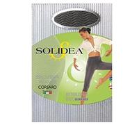 SOLIDEA Women's Gym and Sports Leggings Silver Wave Corsaro | Compression Leggings (Black, 12)