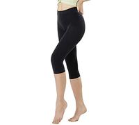 SOLIDEA Women's Gym and Sports Leggings Silver Wave Corsaro | Compression Leggings (Black, 18)