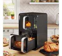 SOLIDEE Dual Stack 12L Air Fryer, View Windows, Black