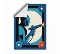 Solider at Attention Retro Unframed Wall Art Print A1 (84.1×59.4cm), Wall Decor for Living Room, Bedroom, Office & Home, Art Gift