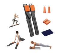 SolidFit Multifunctional 3-in-1 Split-type Pliates Board - Anti-slip Portable Foldable Pilates Reformer Machine & Ski Balance Machine & Space-Saving Exercise Equipment for Home Gym Full Body Workout B