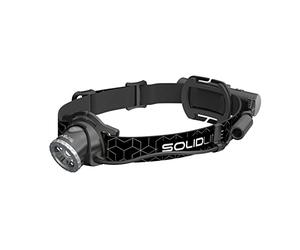 Solidline SH6R, Super Bright LED Headlamp, Focusable, Rechargeable, 600 Lumens, 300 Metre Beam Range, 50 Hours Lighting Time, Includes Battery, Floating Charge System and USB Cable, Pack of 1