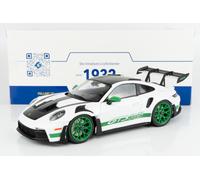 Solido 1:18 Porsche 911 (992) GT3 RS Weissach Package 2024 White with Green S...