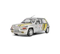 Solido 1:18 Scale Renault 5 Gt Turbo Mk2 Silver #17 A.Oreille Tour De Corse 1989 Diecast Model Car - SKU S1810005