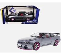 SOLIDO 1:18 SCALE S1804310 NISSAN SKYLINE GT-R (R34) SILVER PURPLE METALLIC 1999