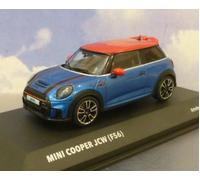 SOLIDO 1/43 2023 JOHN COOPER WORKS MINI (F56) ISLAND BLUE METALLIC/RED S4315003